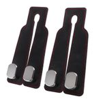 KOMPMP Araba Koltuğu Kancaları, Kafalık için, 2'li Paket Araba Koltuğu Kancası, Metal Kanca, Süet Deri Çift Kanca, Cüzdanlar ve Çantalar için, El Çantaları için, Montlar, Şemsiyeler, Cep Telefonu