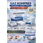 Kompres 7,5X7,5 Cm 4 Katlı Steril 200 Adet Tel Tel Spanç Pansuman Bezi (2Kutu)