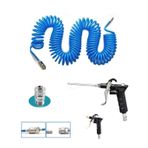 Kompresör Spiral Hava Hortumu 8 Mm 15 M Hava Jakı Hava Tabancası Recor 3 Pcs Seti