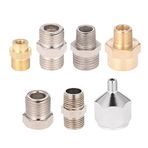 Kompresör ve Airbrush Hortumu için Profesyonel 7pcs Airbrush Adaptör Kiti Bağlantı Konektörü Seti