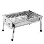 Kömür mangalı, barbekü, taşınabilir mangal, paslanmaz çelik, katlanabilir barbekü, kamp ızgarası, masa üstü ızgara, kamp ve kamp yaparken taşınabilir pişirme için, küçük mangal