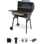 Kömürlü Barbekü (1 Adet Döküm Izgaralı) + Hediye Seti (Önlük + Kılıf + 2×2 kg Kömür)