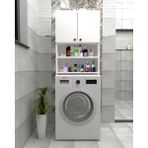 Konak Ev Eşyaları Banyo Dolabı,makina Dolabı,çamaşır Makinası Dolabı,çok Amaçlı Dolap - Mat Beyaz