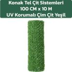 KONAK TEL ÇİT SİSTEMLERİ 100 CM X 10 METRE ÇİM ÇİT - Yeşil