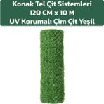 KONAK TEL ÇİT SİSTEMLERİ 120 CM X 10 METRE ÇİM ÇİT - Yeşil