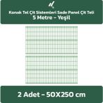 Konak Tel Çit Sistemleri 2 Adet Panel Çit Teli 50 x 250 cm Yeşil