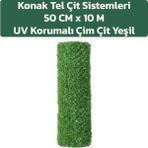 KONAK TEL ÇİT SİSTEMLERİ 50 CM X 10 METRE ÇİM ÇİT - Yeşil