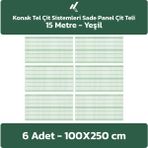 Konak Tel Çit Sistemleri 6 Adet Panel Çit Teli 100 x 250 cm 4 mm Tel Kalınlığı 55 x 150 mm Göz Aralığı - Yeşil