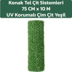 KONAK TEL ÇİT SİSTEMLERİ 75 CM X 10 METRE ÇİM ÇİT - Yeşil