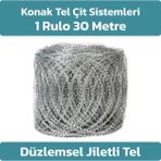 Konak Tel Çit Sistemleri Düzlemsel Jiletli Tel 45 cm x 30 METRE(45X30M) - 45 x 30 m