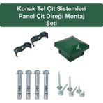 Konak Tel Çit Sistemleri Panel Çit Direği Montaj Seti - 1 Set