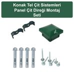 Konak Tel Çit Sistemleri Panel Çit Direği Montaj Seti