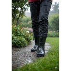 Konçlu Peluşlu Unisex Yağmur Çizmesi Siyah 36-40 Siyah