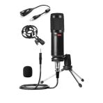 Kondansatör Stüdyo Mikrofonu - Mini Tripod Ve Ses Kartı İle