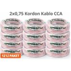 Kondel Aydınlatma 12 Top ( 1200 Metre ) 2x0,75 Kordon Kablo Cca - beyaz - 001-Renkli