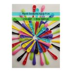 KONERPACK 250 Adet -Plastik Dondurma Kaşığı , 9 Cm 3 Renk Karışık