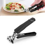 Konesky Haşlanma önleyici klips, Hot Dish Plate Bowl Clip, kalınlaştırılmış paslanmaz çelik sıcak plaka tutucu, kaseleri, tabakları, tepsileri hareket ettirmek için silikon saplı (siyah)