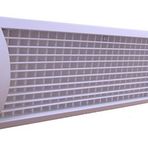 Konfor 30x10 cm Alüminyum Çift Sıra Kanatlı Yuvarlak Kanal İçin Menfez