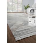 Konfor Bastia 1274 Krem Gri Bej Yumuşak Örgü Modern Dokuma Bukle Halı 100x300