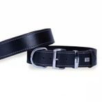 Konfor Deri Köpek Boyun Tasması Siyah 4X57 65 Cm