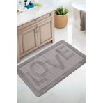 Konfor Halı Doğal Kaymaz Taban Banyo Paspas Uzun Ömürlü Yumuşak Dokulu Su Emici Yıkanabilir Love 60x100
