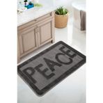 Konfor Halı Doğal Kaymaz Taban Banyo Paspas Uzun Ömürlü Yumuşak Dokulu Su Emici Yıkanabilir Yazılı Paspas Peace 60x100