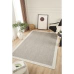 Konfor Halı Sisalux 3087 Gri Beyaz Sisal Dokuma Jüt Kilim Hav Toz Vermez Halı Salon Mutfak Oturma Odası Halısı - Gri - Beyaz - 120 x 180 cm