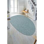 Konfor Halı Tema 9036 Turkuaz Sisal Hasır İç Dış Mekan Kilim Dekoratif Bahçe Balkon Salon Halısı