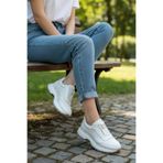 Konfores 1965-273061 Hakiki Deri Anatomik Tabanlı Kadın Sneakers Ayakkabı
