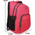 Konfores 1969-2238 Unisex Anatomik Yarasa Sırt Okul Çantası - NKT01969-PEMBE-TEK Ebat