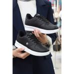 Konfores 2228-WICKERS Air Force Modeli Anatomik Tabanlı Üst Kalite Unisex Sneakers Ayakkabı - NKT02228-SIYAH-BEYAZ-36 - Siyah - Beyaz