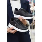 Konfores 2228-Wickers Air Force Modeli Anatomik Tabanlı Üst Kalite Unisex Sneakers Ayakkabı - NKT02228-siyah-beyaz-38