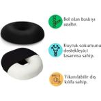 Konforlu Ortopedik Oturma Simidi, Ev, Ofis ve Araç Için Ergonomik Yastık - Antrasit
