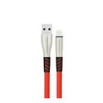 Konfulon S89 iPhone Uyumlu 1 mt 2.4A Kırmızı Metal Uçlu Lightning Kablo