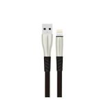 Konfulon S89 iPhone Uyumlu 1 mt 2.4A Siyah Metal Uçlu Lightning Kablo