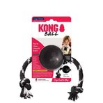 Kong Extreme Siyah Large Top İp Sallantılı Sesli Sert Plastik Köpek Oyuncağı