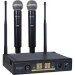 Konig K-402 E-E 2'li UHF Çift Kanallı El Mikrofonu