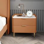 Konik Ayaklı Şık Çift Çekmeceli Komidin Küçük Alanlar için Modern Mobilya Saklama Dolabı Yatak Odası ve Oturma Odası için İdeal 45x40x48cm Renk: Stil 12