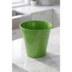 Konik Metal Saksı & Vazo - 23 cm Dekoratif Çok Amaçlı Renkli Çiçeklik (23X23/16 Cm) - Fıstık Yeşili
