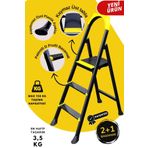 KonkTools Leo 2+1 Basamaklı Metal Merdiven, LEO4