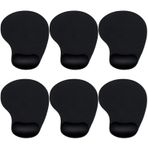 Konohan 6 Adet Bilek Dayanaklı Mouse Pad Jel Siyah Rahat Bilgisayar Mouse Pad Jel Bilek Pedi Kablosuz Fare Dizüstü Bilgisayar Oyun Masası Ofis için Mouse Pad