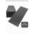 KONSEP ANTRASİT Galvanizli Trapez Çatı Kaplama Sacı 2 Metre (10 Adet-Su Geçirmez ve Paslanmaz Metal Sac)