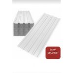 KONSEP Galvanizli BEYAZ Trapez Çatı Kaplama Sacı – 2 Metre (10 Adet-Su Geçirmez ve Paslanmaz Metal Sac)