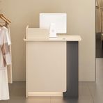 Konsol Koridor Masaları Kanepe Masasının Arkasında İnce, Kilitlenebilir Çekmeceli Modern Resepsiyon Masası Saklama Dolabı Ofis Güzellik Salonu Restoran için Küçük Ön Büro Siyah (47x18x37 inç)