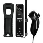 Konsol Plus Nintendo Wii 2in1 Motion Plus Remote Kontroller + Nunchuk Kontroller Set - Siyah