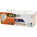 Kont 10 Adet Atc 12W=80W E27 BEYAZ=6500K LED Ampul Lamba 1150 Lümen 15.000 Saat Ömür (5067) - 12 W - Açık Sarı