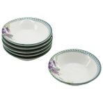Kont 6 Pcs Porselen Desenli Çay Tabağı (5067) - 0,21 L