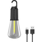 Kont Rustik Taşınabilir Şarjlı Tasarruflu Ampul 10W LED Lamba Type-C Şarj Askılı Asma Aydınlatma T020 (5067) - 12 W - Açık Sarı