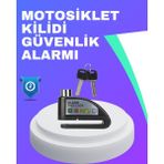 Kont Su Geçirmez Alarm Disk Kilidi Motosiklet Scooter Bisiklet Güvenlik - Belirtilmemiş