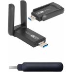 Kont Wifi Alıcı Dual Band USB 3.0 Adaptör Kablosuz Windows 7/8/10/11